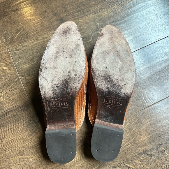 BED|STU Cognac Leather Slip-On Mules - Picture 3 of 4